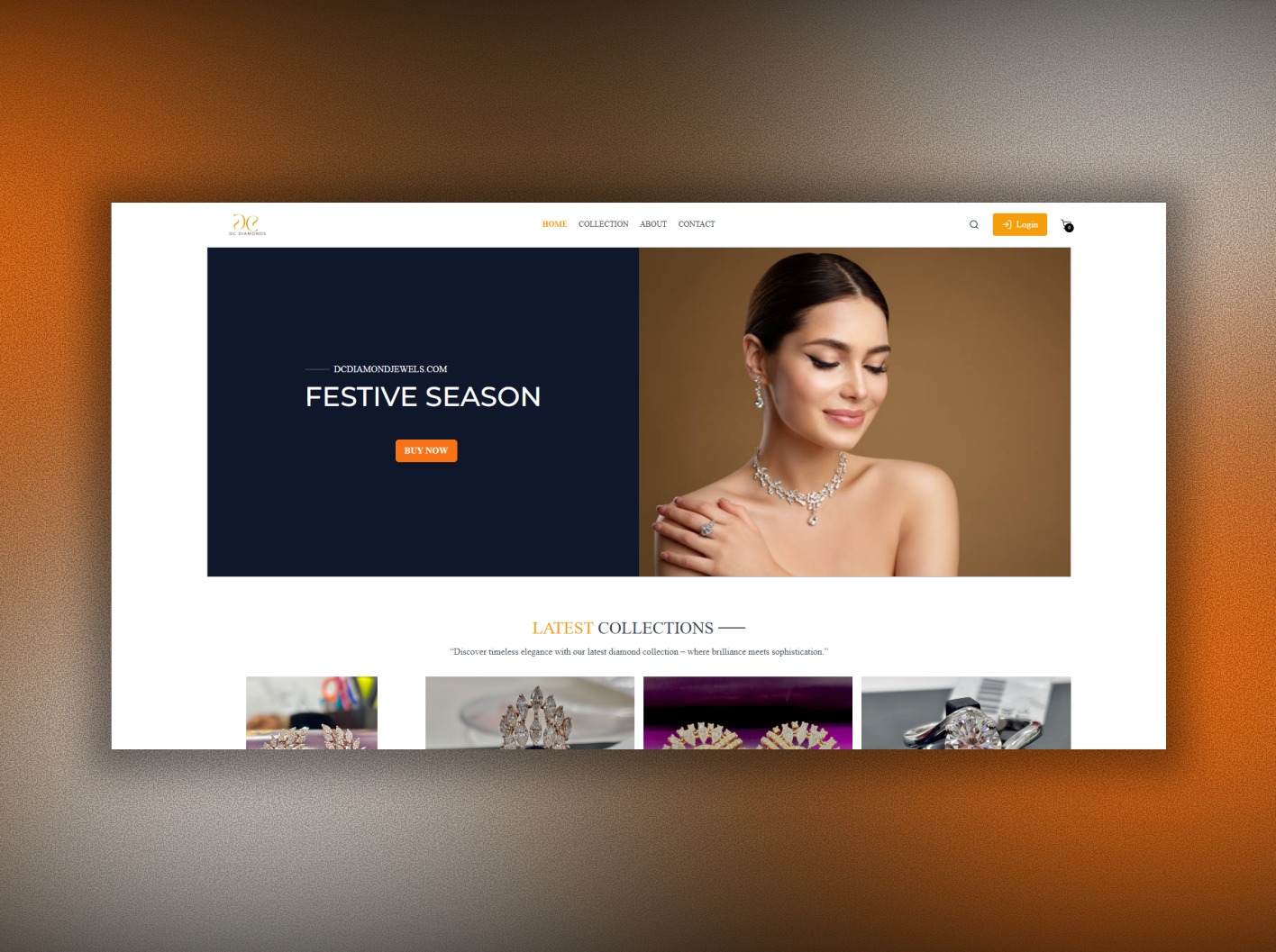 DC DIAMONDS website screenshot